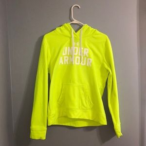 under armour neon hoodie:)
